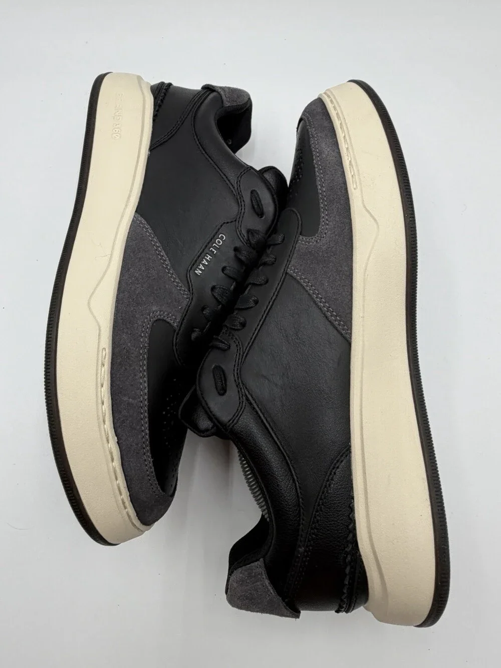 Cole Haan GrandPro Sneakers Black Leather Men’s 11.5 Casual Lace Up Shoes